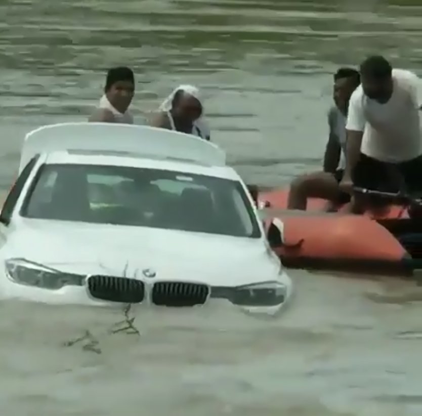 Man pushes BMW into river because he wanted a Jaguar for his birthday