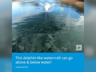 This dolphin like watercraft can above and below water