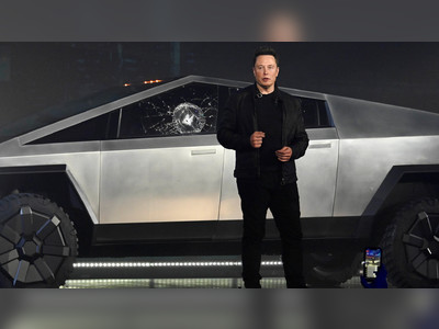 Elon Musk whacks traffic cone while driving Tesla Cybertruck after night out (VIDEO)