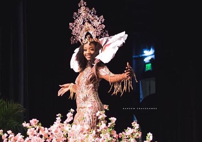 Miss BVI wows Miss Universe pageant in a dress inspired by territory's national tree