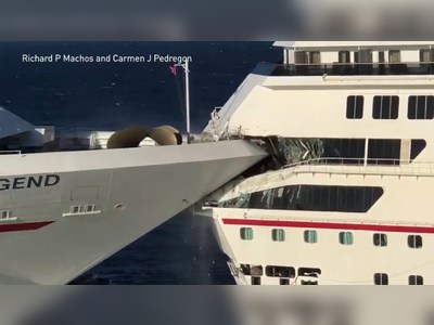 Carnival Glory crashed into Carnival Legend as it docked at popular island resort of Cozumel