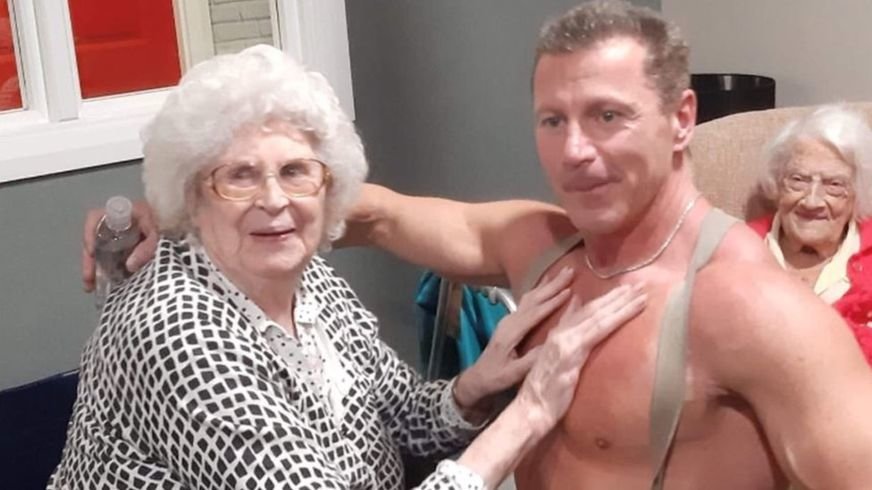 Woman, 89, granted 'big biceps' stripper care home wish