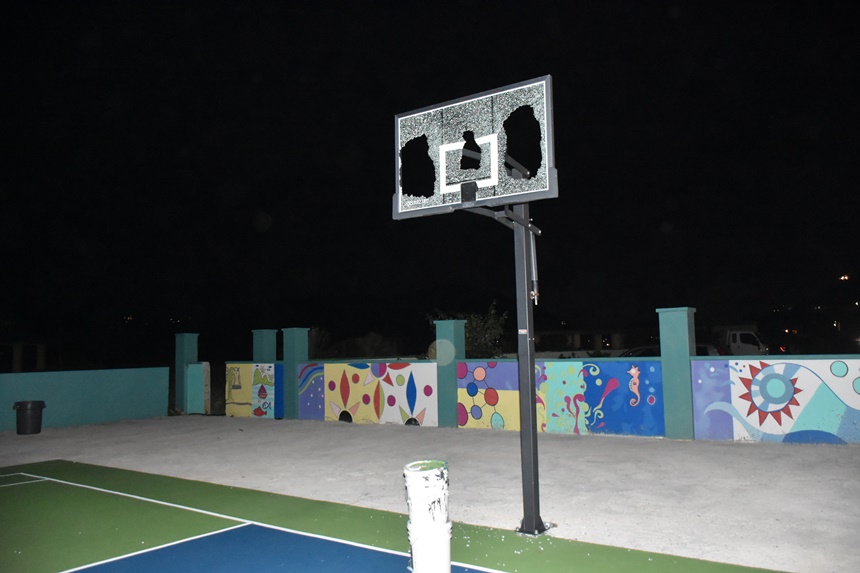 Recently-refurbished basketball court in West End vandalised