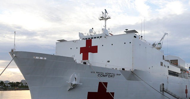U.S. Navy Hospital Ship Comfort Expected to Arrive to New York Early Next Week