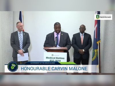 117 quarantined locally, 9 awaiting test results for COVID-19, Governor Augustus Jaspert, Premier Andrew Fahie, and Health Minister Carvin Malone during a live public broadcast