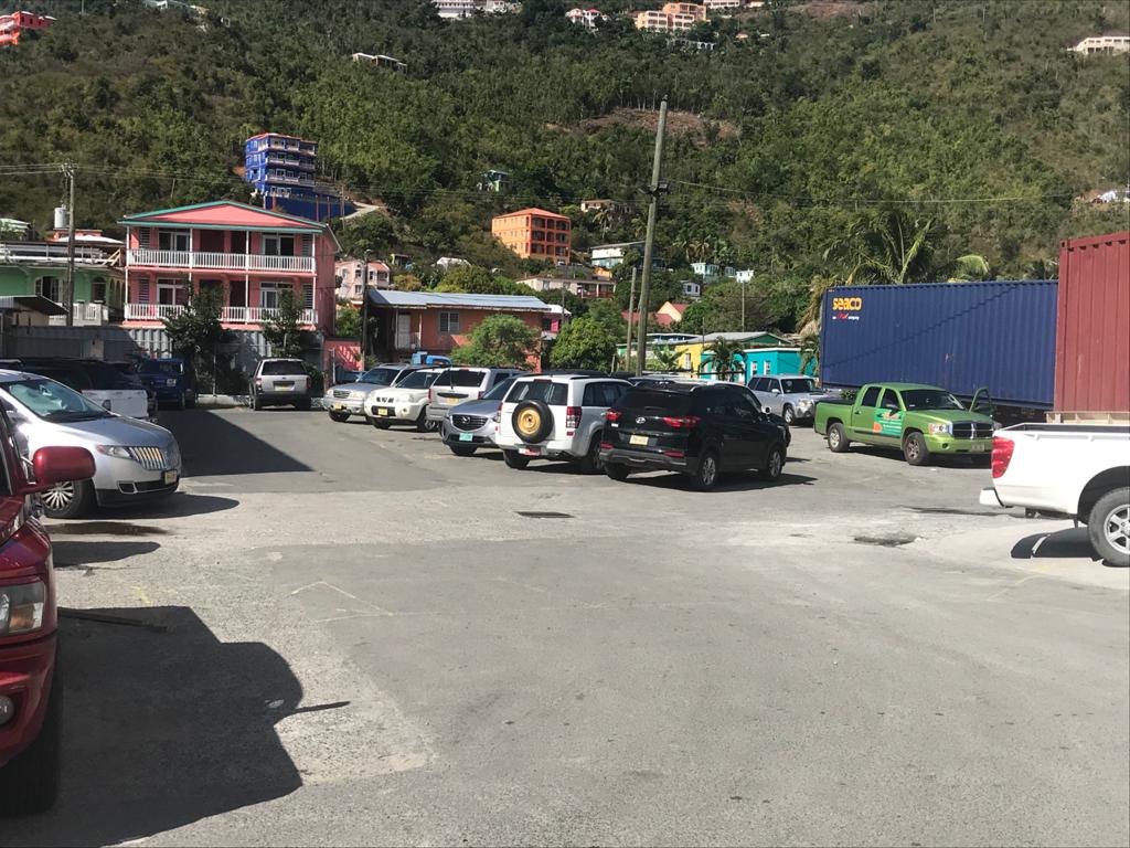 Packed supermarket parking lots and relatively active Tortola streets during lockdown on Thursday