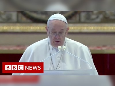 Pope Francis delivers mass behind closed doors