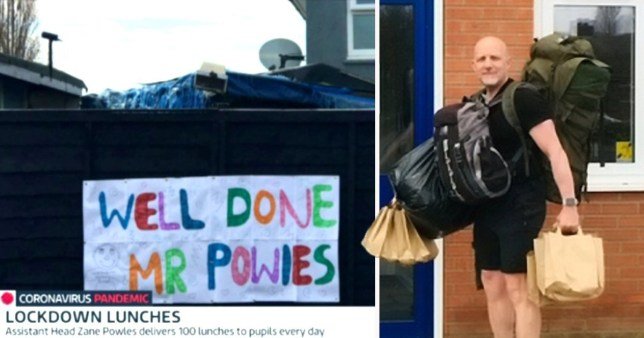 Teacher walks five miles a day giving packed lunches to disadvantaged