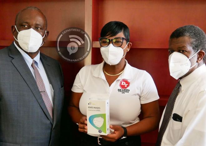 Drakes Traders Ltd donates over 4k KN95 masks to Health Ministry
