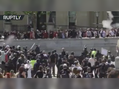 Right-wing & BLM protesters face off in London, police intervene