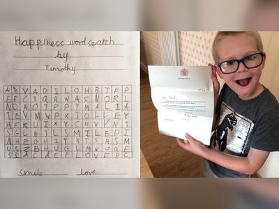 Boy, 7, sent Queen a 'happiness word search' in case she was lonely in lockdown