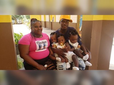 Community celebrates 1st birthday of VI's youngest triplets