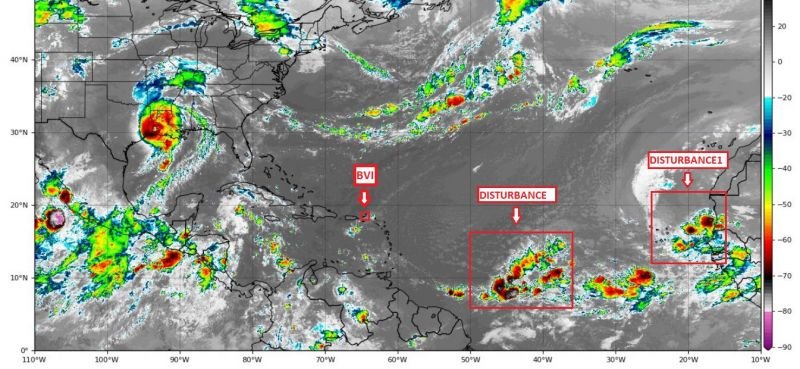 DDM monitoring 2 disturbances in Atlantic