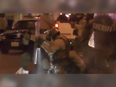 A Los Angeles Sheriff's Deputy Was Caught On Video Repeatedly Striking A Protester With A Riot Shield