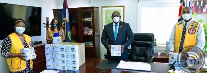 Gov’t gifted 3000 face masks by Lion's Club of Tortola
