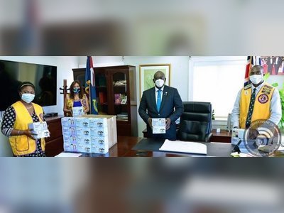 Gov’t gifted 3000 face masks by Lion's Club of Tortola