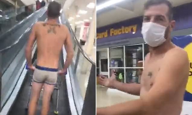 UK: Dad protests in PANTS at Tesco over Wales 'non-essential' items rule