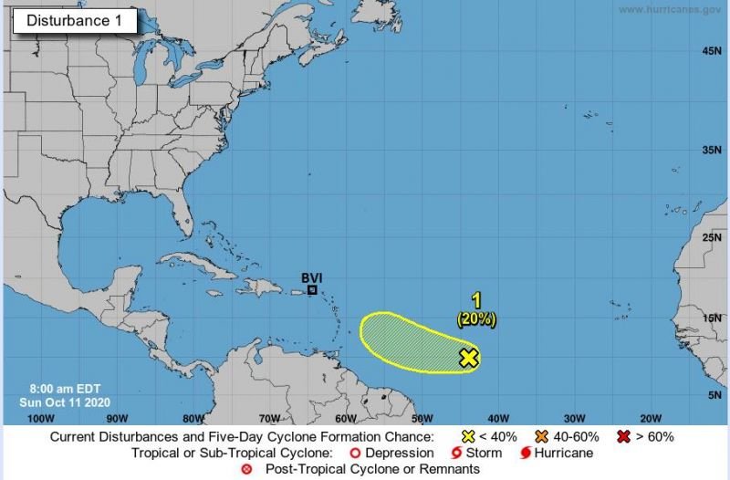 VI could be impacted by tropical wave from Tuesday