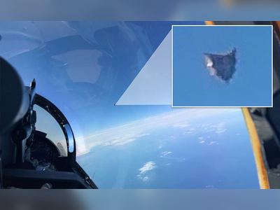 Leaked photo from Pentagon UFO task force shows 'silver cube' hovering