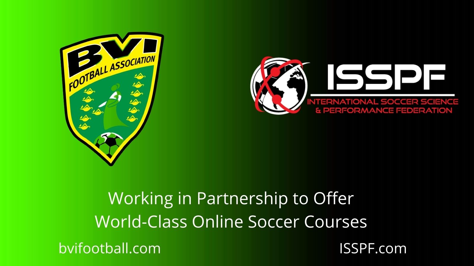 BVI football association signs partnership with international soccer science and performance federation to provide online training for bvi soccer professionals