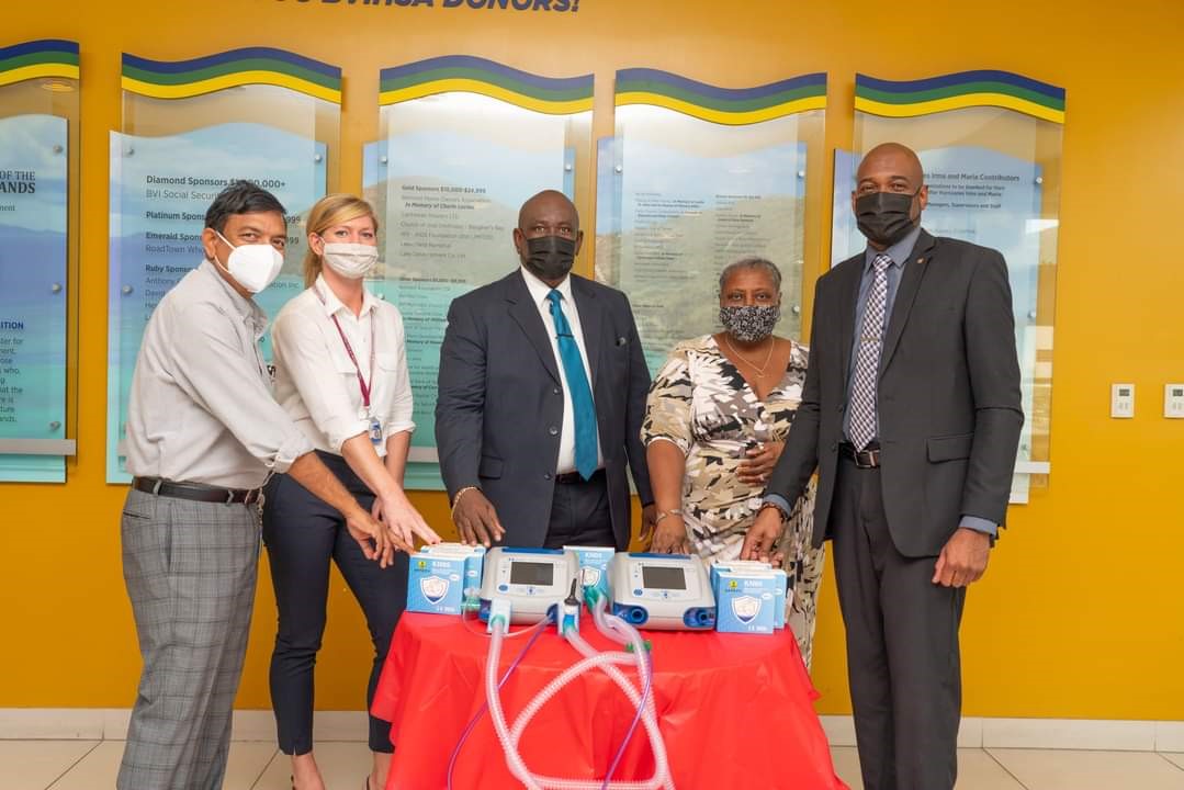BVIHSA  receives two portable ventilators from Banco popular
