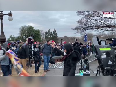 Protesters destroy mainstream media crews' equipment