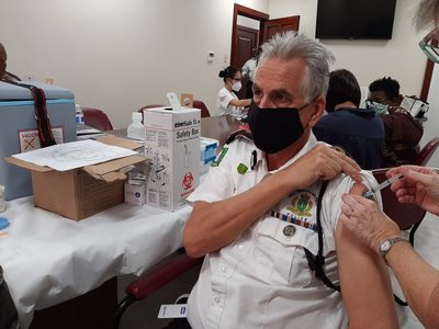 Top law enforcement officers take Covid-19 vaccine