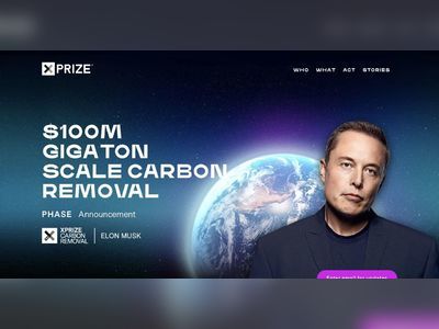$100M XPRIZE FOR CARBON REMOVAL FUNDED BY ELON MUSK TO FIGHT CLIMATE CHANGE