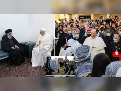Pope Francis meets with top Shia cleric on historic visit to Iraq
