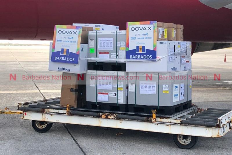 Barbados receives 1st shipment of vaccines from COVAX