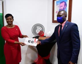BVI Red Cross Marks 65 years with commemorative licence plate