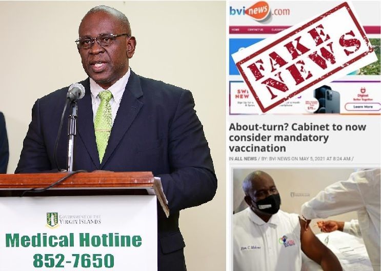Health Minister slams BVI News article on mandatory vaccination as ‘Fake News’