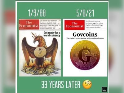 33 years between these two Economist covers...