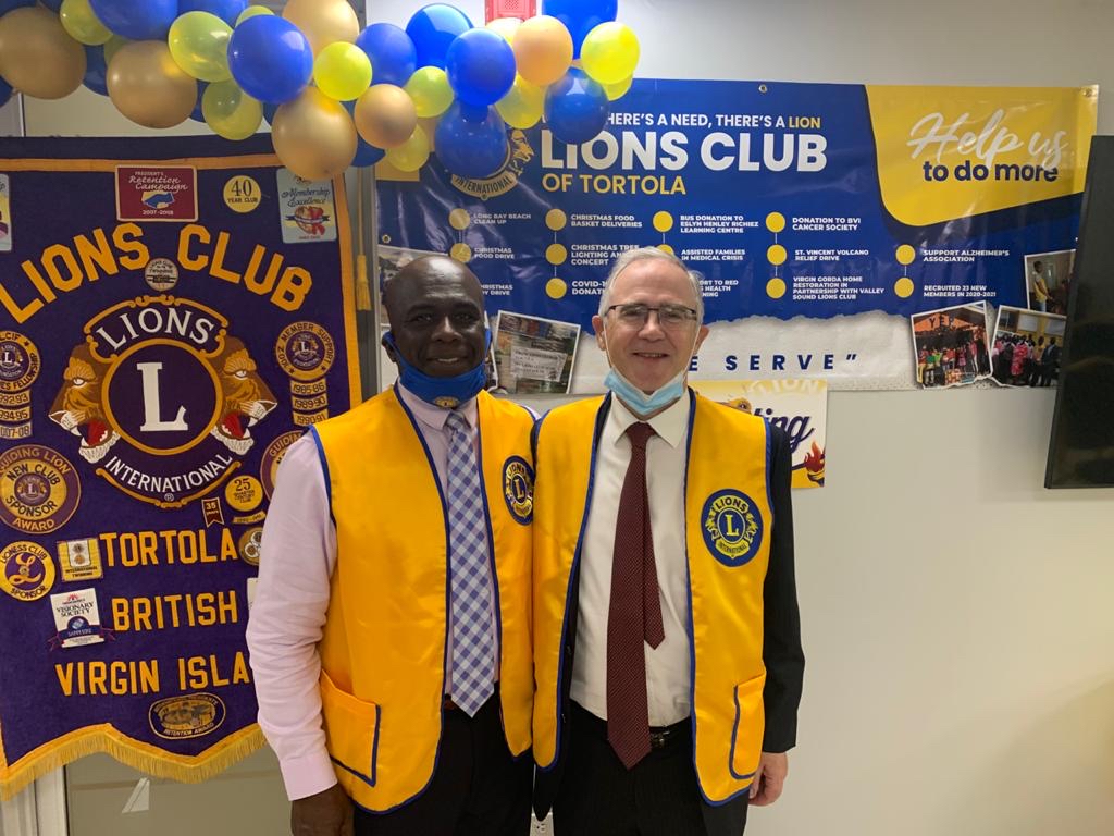 Governor ranking inducted into Lions Club of Tortola as honorary Lion