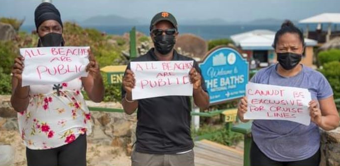 Jr Minister protests closure of The Baths to non-cruise ship visitors