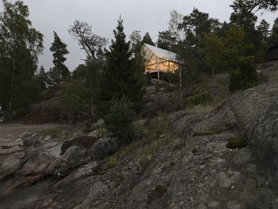 A Swedish Summer Cabin That Sits  Above and Among the Trees