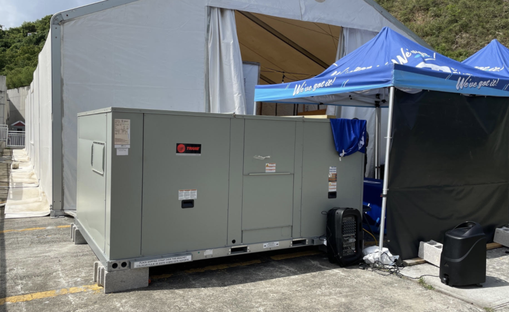CTL donates a 25-tonne AC unit to hospital’s outdoor testing hub