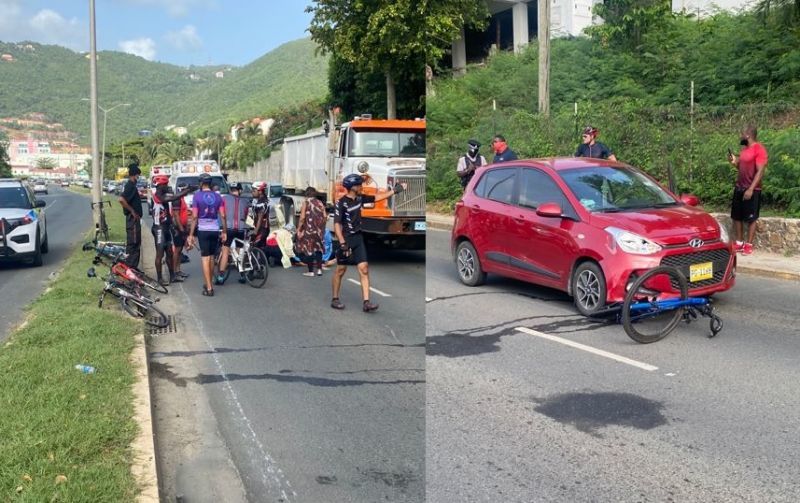 Cyclist run down by car on James Walter Francis Drive