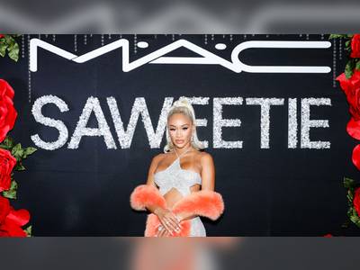 Saweetie and MAC Turned the Top of the Standard Into an Icy Garden
