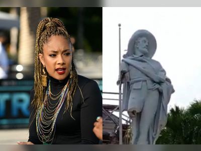 American actress defends man who damaged Columbus statue in Bahamas