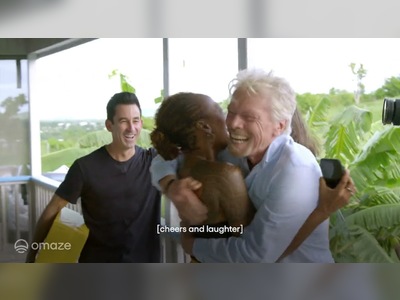 Richard Branson surprises Caribbean woman who won 2 tickets on Virgin Galactic space flight