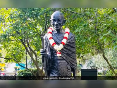 Life-Sized Mahatma Gandhi Statue Vandalised In New York