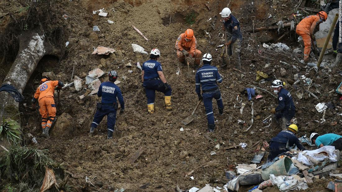 Colombian landslide kills 15, injures dozens