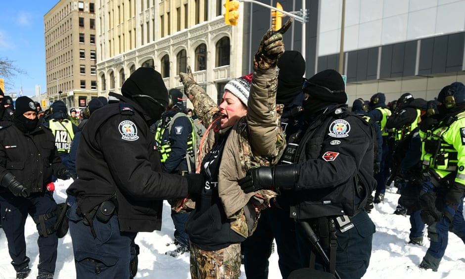 Canadian police arrest 70 protesters from Ottawa trucker convoy