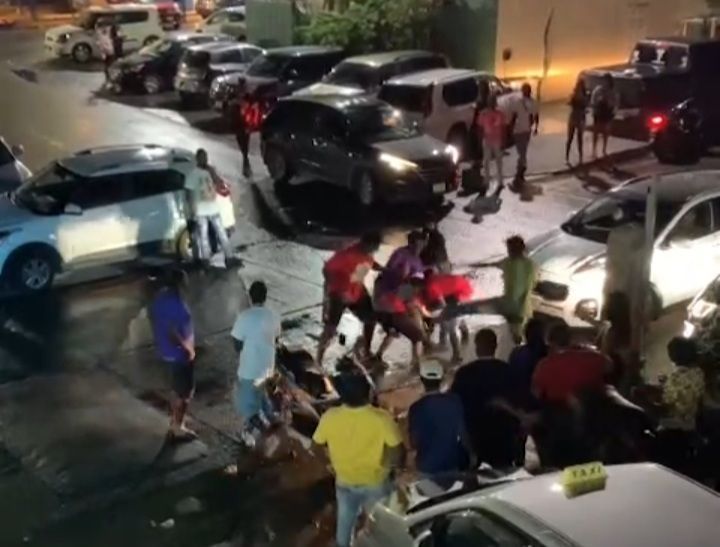 Brawl outside strip club in Purcell Estate caught on camera