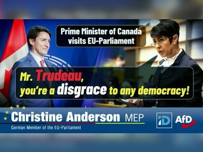 Christine Anderson, Member of Parliament for the European Union, sharply attacked Trudeau yesterday in Parliament: You are a disgrace to any democracy”