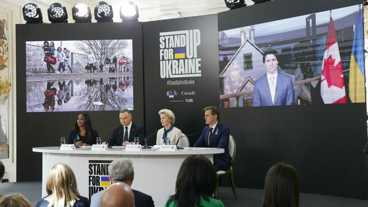 World 'stands up' for Ukraine with 10 billion euro promise to help refugees