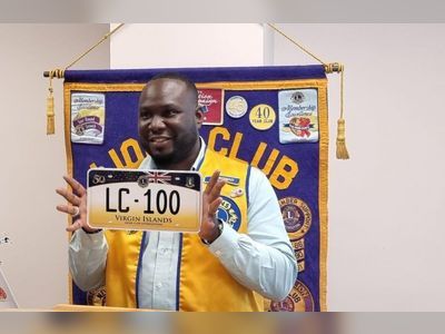 Lions Club of Tortola launches 50th anniversary license plate