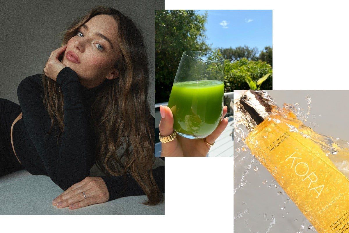 Miranda Kerr talks crystals in skincare and how the KORA Organics Turmeric Glow Foaming Cleanser changed her beauty routine