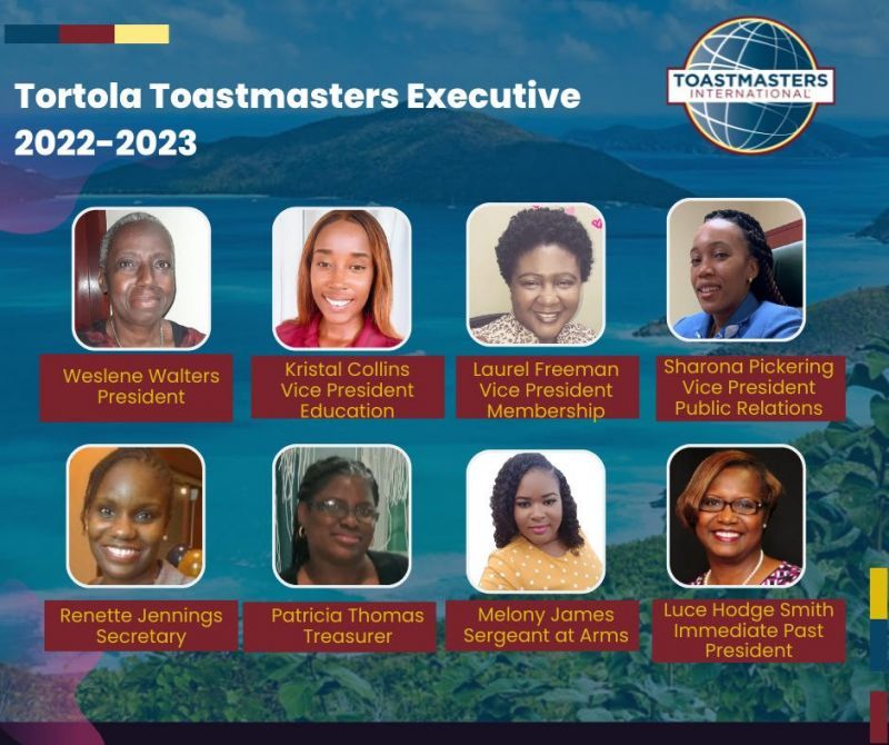 Tortola Toastmasters Club installs new all-female Executive Committee